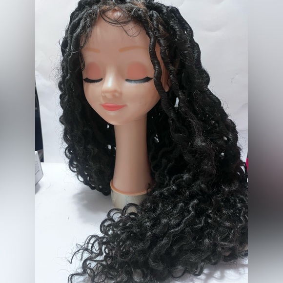 Full Lace Braided Wig Synthetic Knotless Box Goddess Faux Locs Braided Wig - Picture 7 of 12